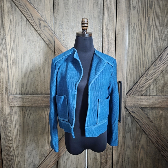 St. John Jackets & Blazers - St. John Teal Knit Jacket